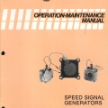 Manual No 33190 Speed Signal Generators